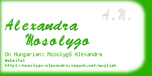 alexandra mosolygo business card